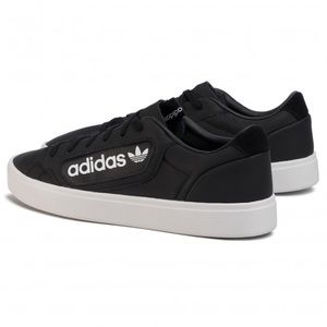 Black platform Adidas sneakers